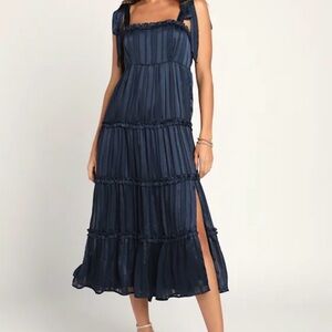 Lulu's Midnight Blue Maxi Dress